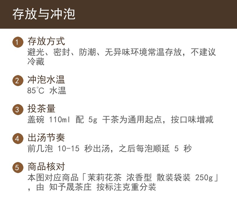 存放与冲泡