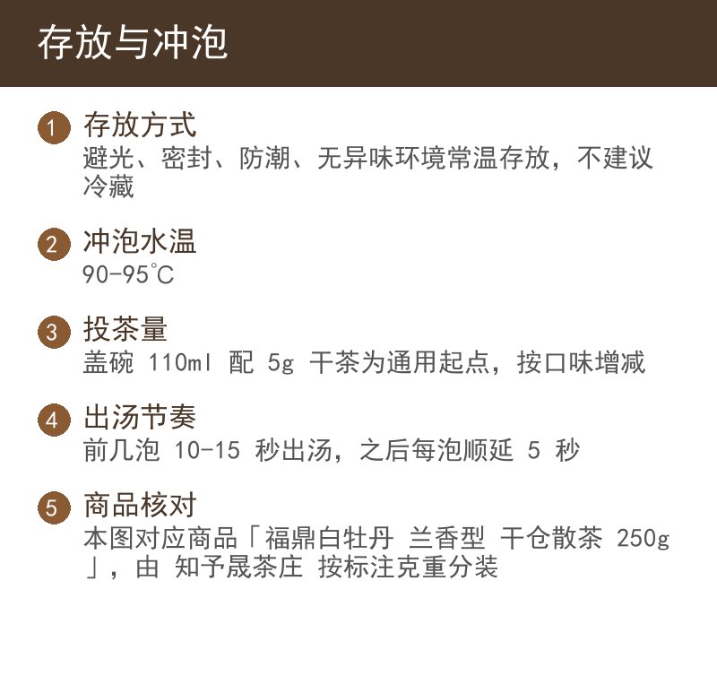 存放与冲泡