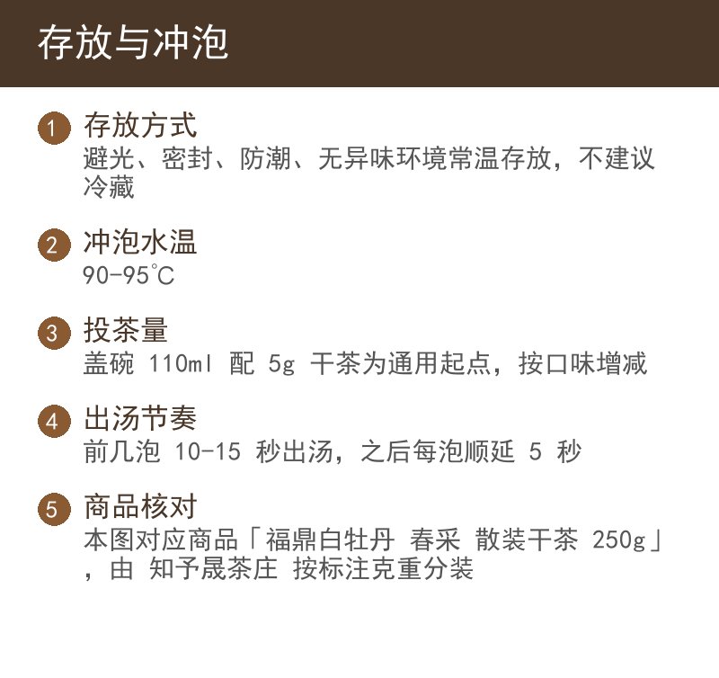 存放与冲泡