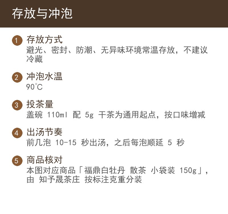 存放与冲泡