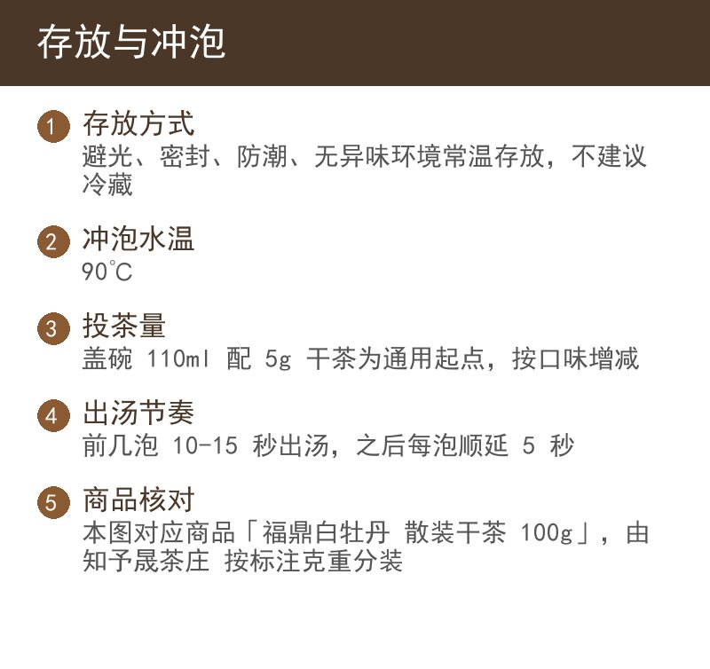 存放与冲泡