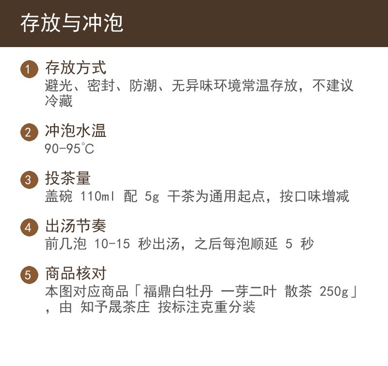 存放与冲泡